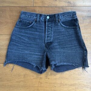 Abercrombie and Fitch High Rise 4" Black Shorts